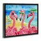 Stupell Industries Flamingo Girlfriends Tropical Coast Floating Frame Design By Paul Brent